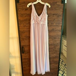 Lilac full length bridesmaid dress. Size 4. David’s bridal.